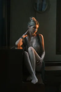 Artistic Photography Collection Vol.9231 ALBINA by Art Language: Sun-Drenched Portraits Featuring Windmill Jasmine and Elegant Aesthetic Scenes-10