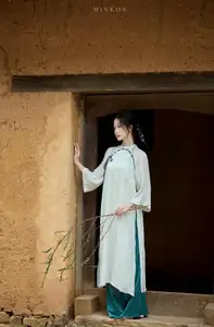 Vietnamese Grace: Elegant Portrait of a Young Woman in Lush Nature-12