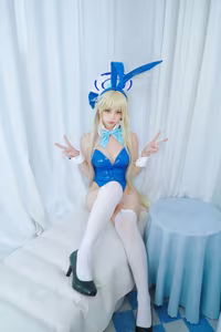 Coser Fa Cai A Xian embodies enchanting Time Bunny Girl in captivating photoshoot-6