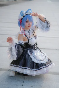 Stunning Rem Cat Maid Cosplay by Hana at Firefly Animation Carnival – Re:Zero Inspired Anime Photoshoot-45