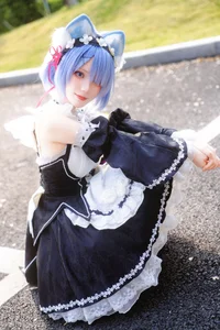 Stunning Rem Cat Maid Cosplay by Hana at Firefly Animation Carnival – Re:Zero Inspired Anime Photoshoot-20