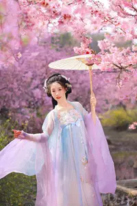 Hua Zhuang Shi Tian: Ethereal Beauty in Hanfu Amidst Cherry Blossoms, YiTuYu Vol.8837-22