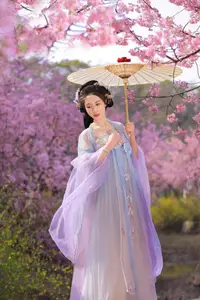 Hua Zhuang Shi Tian: Ethereal Beauty in Hanfu Amidst Cherry Blossoms, YiTuYu Vol.8837-4