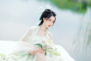 Elegant Portrait Photography: Art Language Vol.9110 Featuring Model Qi Luo Sheng De Xiao Su Su – Stunning Artistic Fashion Collection-5