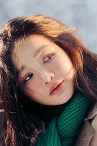 Asian Beauty in Winter Snow: Radiant Girl's Portrait-3