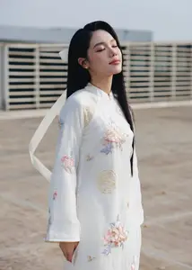 The Face Vietnam 2018 Runner-up Dazzles in Elegant Ao Dai at "Ai Thuong Ai Men" Film Premiere-8