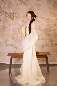 Elegant Asian Beauty in Traditional Inspired Dress Discover Timeless Grace and Serene Charm-10