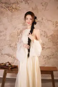 Elegant Asian Beauty in Traditional Inspired Dress Discover Timeless Grace and Serene Charm-4