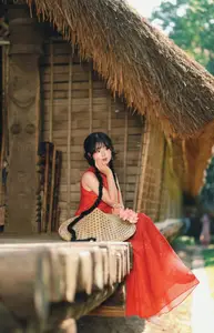 Captivating Vietnamese Beauty: Graceful Girl in Traditional Red Ao Dai-18