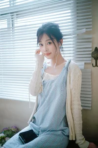 Nan Yi in Art Language Vol.9289: Elegant Light Blue and White Summer Fashion Portrait Collection-0