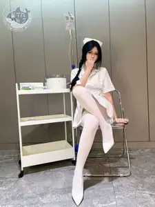 Coser ATsha Transforms into an Alluring White Stockings Nurse - Part02-12