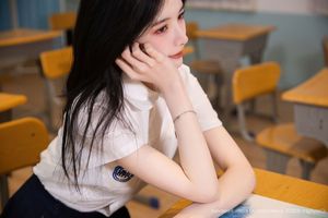 XiuRen No.10287 Bu Ding WOW: Elegant Schoolgirl in JK Uniform, Charming Classroom Pose-4