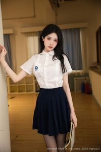 XiuRen No.10287 Bu Ding WOW: Elegant Schoolgirl in JK Uniform, Charming Classroom Pose-16