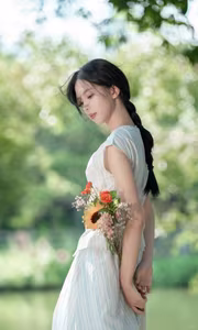 VGU No.139: Tranquil Beauty of a Girl in Nature | Relaxing Moment Under Lush Green Trees-8