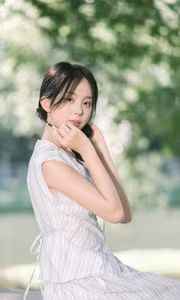 VGU No.139: Tranquil Beauty of a Girl in Nature | Relaxing Moment Under Lush Green Trees-9