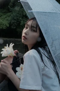 Cinematic Outdoor Portrait Photography: Nishi Ichioku in Art Language Vol.9365 - Rainy Forest Aesthetic and Moody Fashion Inspiration-9