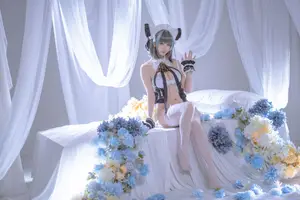 Coser Hoshilily's Enchanting Azur Lane Cheshire Cosplay: Sweet Charm Unveiled-17