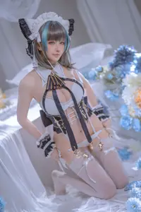 Coser Hoshilily's Enchanting Azur Lane Cheshire Cosplay: Sweet Charm Unveiled-16