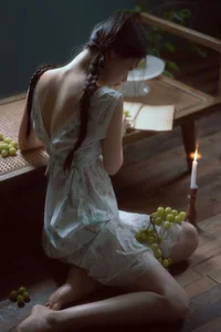 Elegant Indoor Portrait Photography: Cai Jing Fan in YiTuYu Art Language Vol.9133 - Aesthetic Private Room Series-7