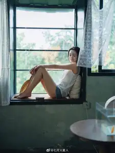 Gentle Moments: A Young Woman's Natural Beauty by the Sunlit Window-9