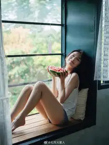 Gentle Moments: A Young Woman's Natural Beauty by the Sunlit Window-11