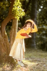 Captivating Autumn Aesthetic: YiTuYu Art Language Vol.9162 Featuring Fish-Lam Artistic Portrait Series-4