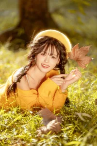 Captivating Autumn Aesthetic: YiTuYu Art Language Vol.9162 Featuring Fish-Lam Artistic Portrait Series-11