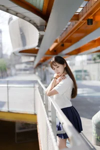Aesthetic JK Uniform Portrait Series featuring Xiao Yi: YiTuYu Art Language Vol.9303 – Timeless Japanese Schoolgirl Style and Youthful Photography Inspiration-19