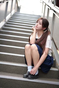 Aesthetic JK Uniform Portrait Series featuring Xiao Yi: YiTuYu Art Language Vol.9303 – Timeless Japanese Schoolgirl Style and Youthful Photography Inspiration-22