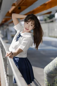 Aesthetic JK Uniform Portrait Series featuring Xiao Yi: YiTuYu Art Language Vol.9303 – Timeless Japanese Schoolgirl Style and Youthful Photography Inspiration-23
