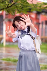 VGU No.156: Radiant Vietnamese Schoolgirl Shines in Elegant School Uniform-0