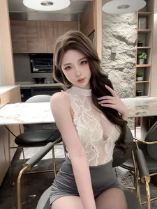 Elegant Secretary Office Cosplay by Qing Shui You Nai – Sophisticated Professional Fashion and Corporate Reception Room Aesthetic Photography Collection-23