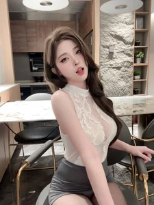 Elegant Secretary Office Cosplay by Qing Shui You Nai – Sophisticated Professional Fashion and Corporate Reception Room Aesthetic Photography Collection-18