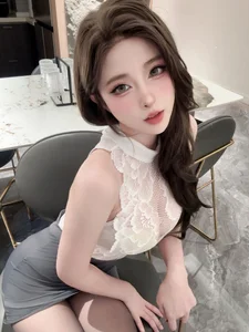 Elegant Secretary Office Cosplay by Qing Shui You Nai – Sophisticated Professional Fashion and Corporate Reception Room Aesthetic Photography Collection-14