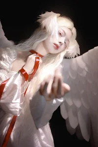 Captivating Fallen Angel Artistic Photography: Art Language Vol.9335 featuring Model Fei Fei - Elegant Dark Aesthetic Portrait Series-4