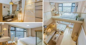 Modern 40m² Loft Apartment with 2 Bedrooms and Japanese Tea Room: Small Space Design Inspiration for Minimalist Living-9