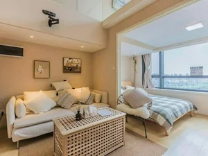 Modern 40m² Loft Apartment with 2 Bedrooms and Japanese Tea Room: Small Space Design Inspiration for Minimalist Living-10