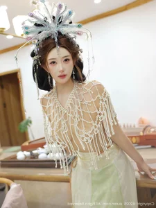 Elegant Classical Asian Fashion Photography Featuring Li Shuang'er in XiuRen No.10736 – A Blend of Traditional Grace and Modern Sophistication.-10