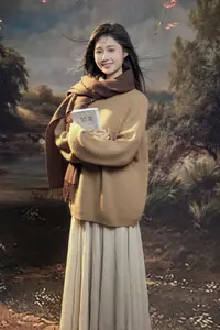 Xin Xin's Pensive Autumn Beauty Vol.8813: A Romantic Seasonal Transition in a Scenic Canvas-5