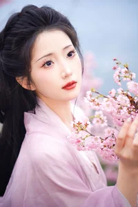 Ethereal Beauty of Tu Ya W in YiTuYu Vol.8967 Amidst Cherry Blossoms-11