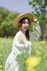 Dreamy Spring in Rapeseed Field YiTuYu Vol.8968 Bing Leng Qi E-1