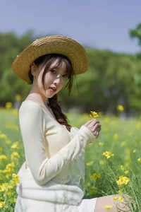 Dreamy Spring in Rapeseed Field YiTuYu Vol.8968 Bing Leng Qi E-4