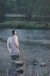 Timeless Elegance of Yi Ming in Art Language Vol.8869 - A Poetic Riverside Muse-22