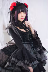 Coser Tomoyo Jiang as Kuroe Shizuku: Alluring Gothic Charm & Mysterious Elegance-1