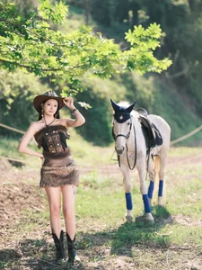 Wild Spirit: Sweet and Cool Denim Style in YiTuYu艺图语 Vol.8874 z - A Forest Adventure-9