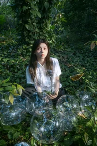 Ethereal Forest Dreamcore Portrait Photography: Art Language Vol.9282 Featuring Model Qu Qi in a Whimsical Nature Setting-7