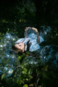 Ethereal Forest Dreamcore Portrait Photography: Art Language Vol.9282 Featuring Model Qu Qi in a Whimsical Nature Setting-1