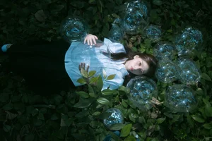 Ethereal Forest Dreamcore Portrait Photography: Art Language Vol.9282 Featuring Model Qu Qi in a Whimsical Nature Setting-4