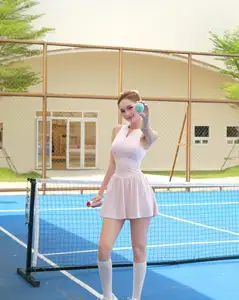 Discover Dynamic Beauty: Tennis Girl with a Radiant Smile Brightens the Court-3