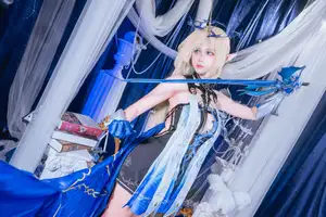 Fleurdelys Wuthering Waves: Pyon's Captivating Mature Elf Cosplay-7